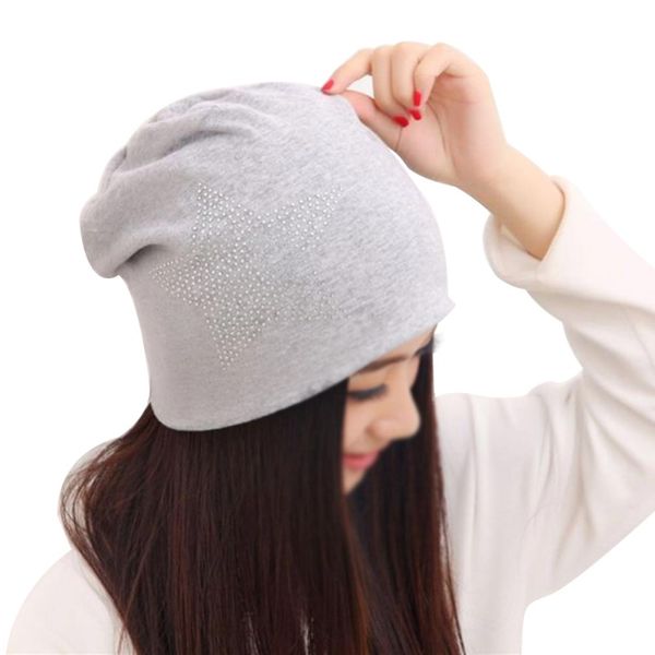 

женщины шапочки пятиконечная звезда теплый хлопка девушки взрослых ветрозащитный cap новейшие, Blue;gray