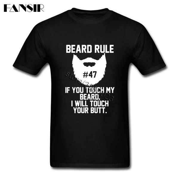

beard rule short sleeve t shirt boy new tshirts pure cotton o-neck men's t shirt for team