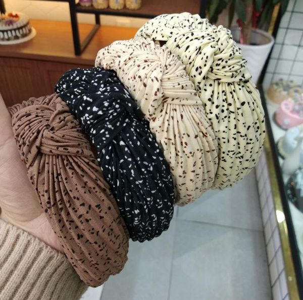 

explosion style small spot crimped knotted hair hoop style pleated crimped hair hoop selling ladies hairpin