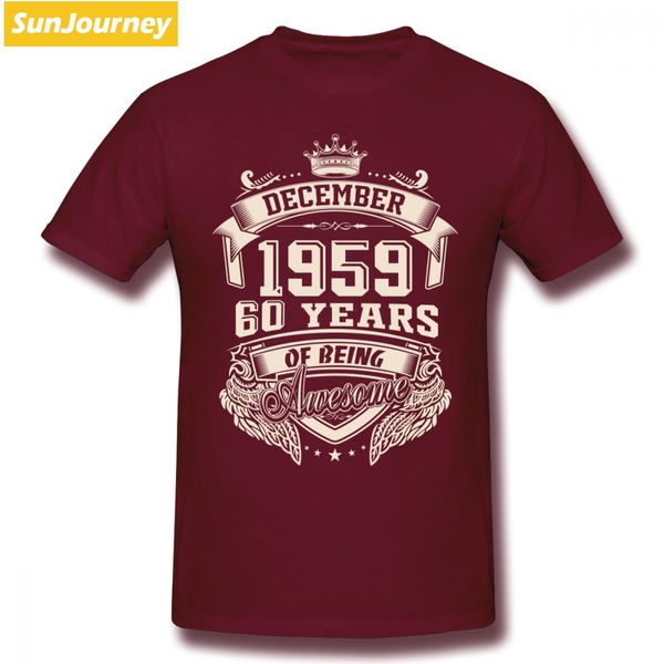 

born in december 1959 60 years of being awesome men t shirt new kpop plus size o-neck cotton short sleeve custom tshirt men