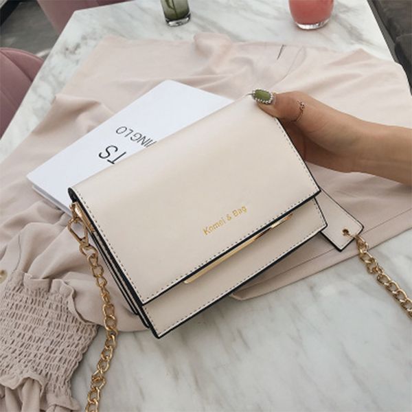 

2020 new lady bag pu leather casual ladies handbag chain fashion solid color shoulder messenger bag quare outdoor women