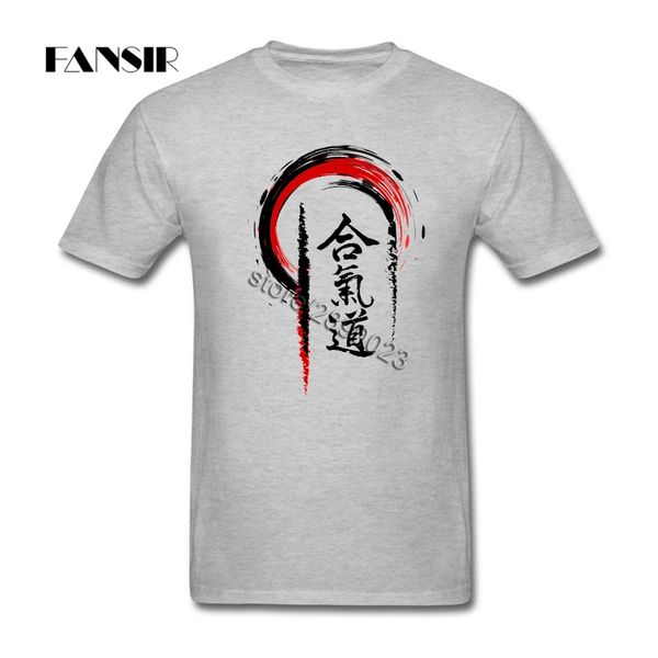 

смешные боевых искусств айкидо футболка homme белый с коротким рукавом пользовательские мужчины рубашка топы tee 3xl