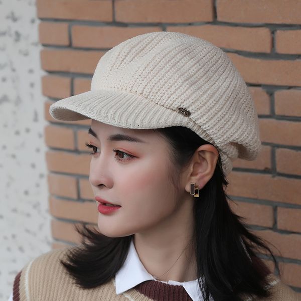 

berets style solid folding women autumn and winter beret french artist, Blue;gray