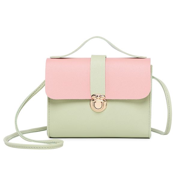 

new small square bag contrast color shoulder messenger bag sweet lady coin purse