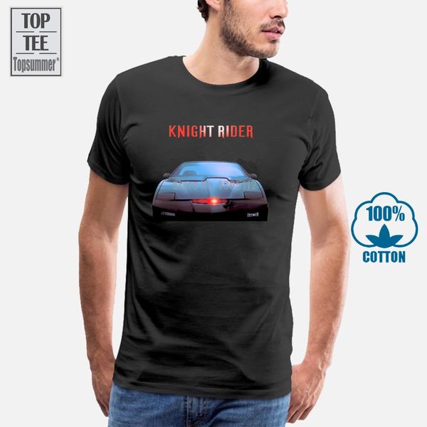

kitt knight rider classic retro tv series t shirt black basic tee