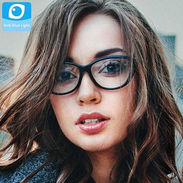 

Anti Blue Light Block Glasses Women Cat Eye Eyeglasses Frame Male Eyewear Optical Frames Female Glasses Retro Glass Men, White;black
