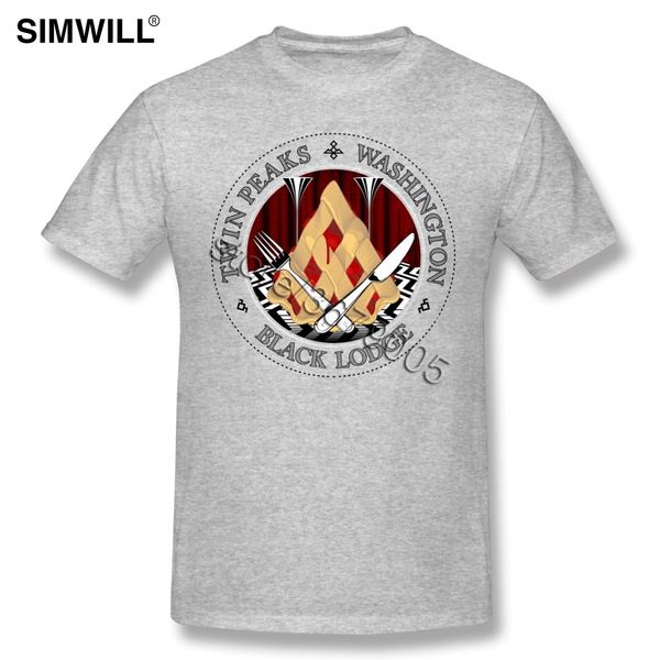 

classic latest tee men pure cotton black lodge t shirts short sleeved o neck twin peaks graphic t-shirt brother gift apparel