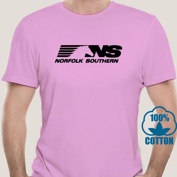 

2416a norfolk southern train railway ns logo white t-shirt tee