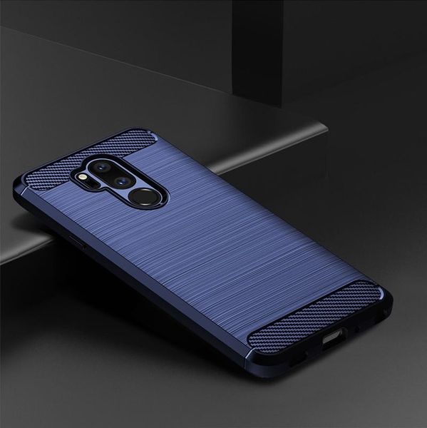 

carbon fiber texture design cover anti-scratch shock absorption case for lg g7 plus thinq protective cover case