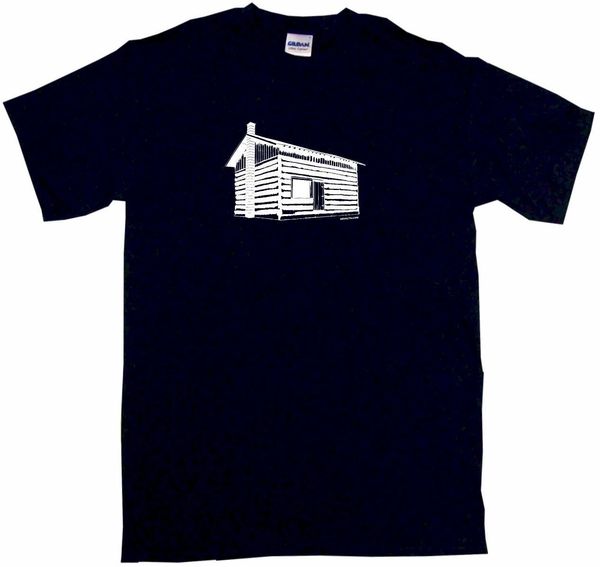 

log cabin house silhouette logo mens tee shirt pick size color small-6xl