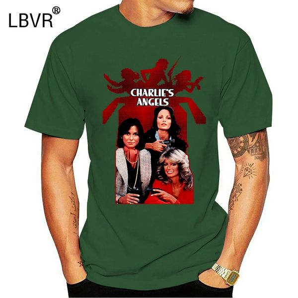

new charlie's angels 1970s classic tv show men's black t shirt size s to 2xl style round tee shirt