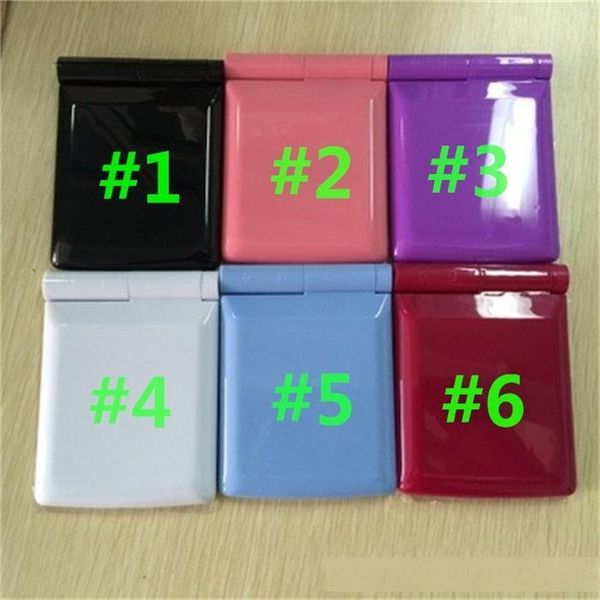 

led makeup mirror women girls folding cosmetic hand mirrors with lights pocket portable home outsider make up tools 8 5jl h1