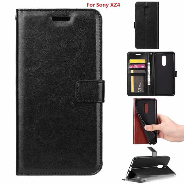 

phone cases for sony xz4 crazy horse wallet leather pu tpu cover case for sony xa3