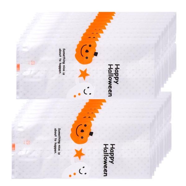 

50pcs candy bags multifunctional halloween durable gift storage bags biscuits packaging cookies packing bag plastic bakery