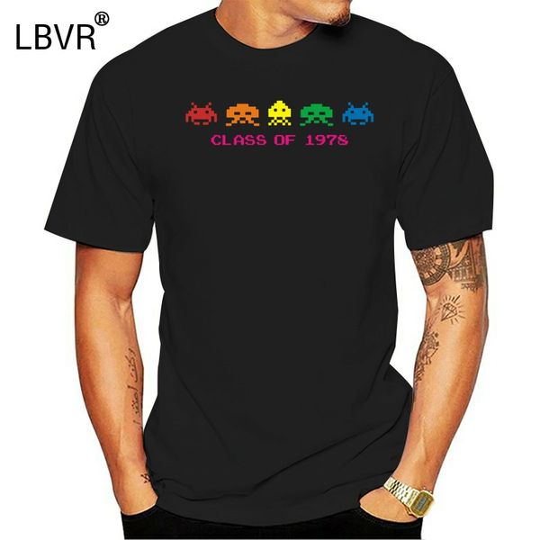 

funny retro space invaders 'class of 1978' t shirt - c64 console video games cool pride t shirt men new tshirt