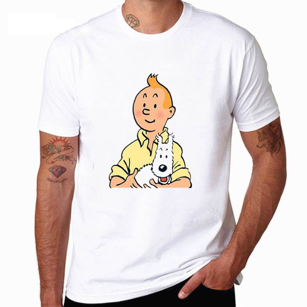 

fashion men's streetwear t shirt ding ding's adventure anime funny harajuku tshirt white style printing t-shirt