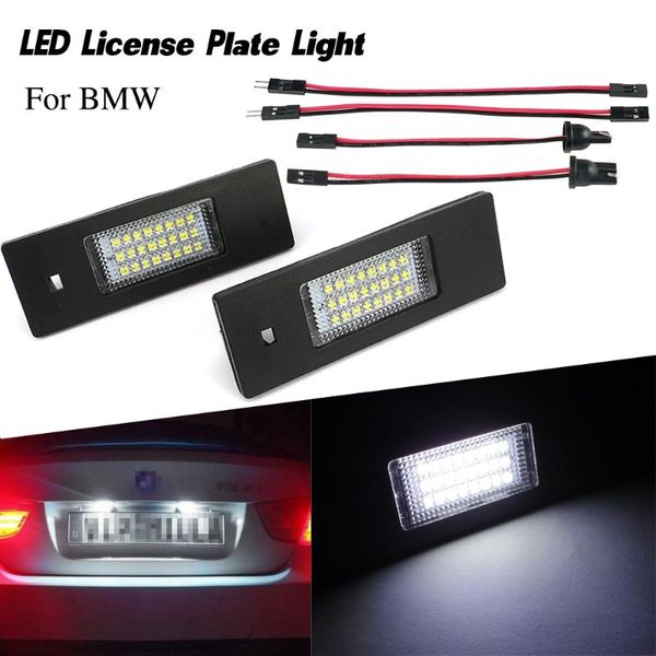 

2pcs 6000k led лусес номер автомобиля номерного знака свет лампы авто хвост для e81 e87 e63 e64 e89 z4 f20 f21 dxy88 для mini r55 новый