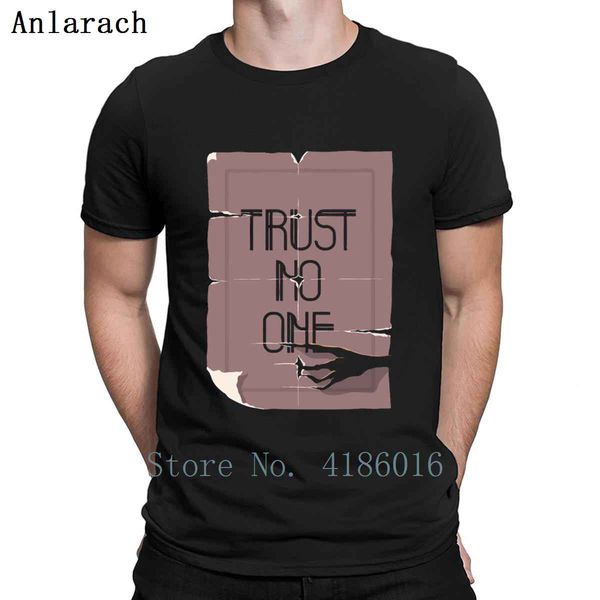 

trust no one тенниску graphic basic лета хлопка мужской vintage заказ o шеи рубашки