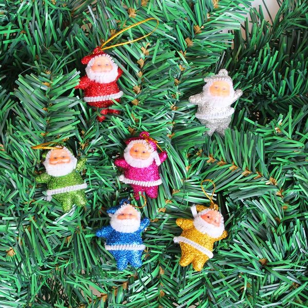 

howe christmas tree decorations tree pendants old people's pendants mixed with 6-color flash pink doll pendant pendantdoll pendant jkf8