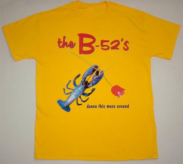 

b 52's dance this mess around pop rock devo dwhiteyyy302044-lite new yellow t-shirt cotton fashion plus size tee shirt