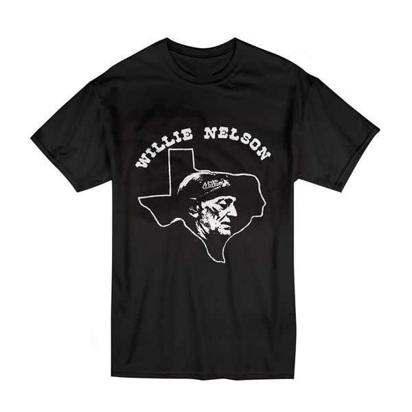

willie nelson vintage t-shirt size s-2xl black color summer style tee shirt
