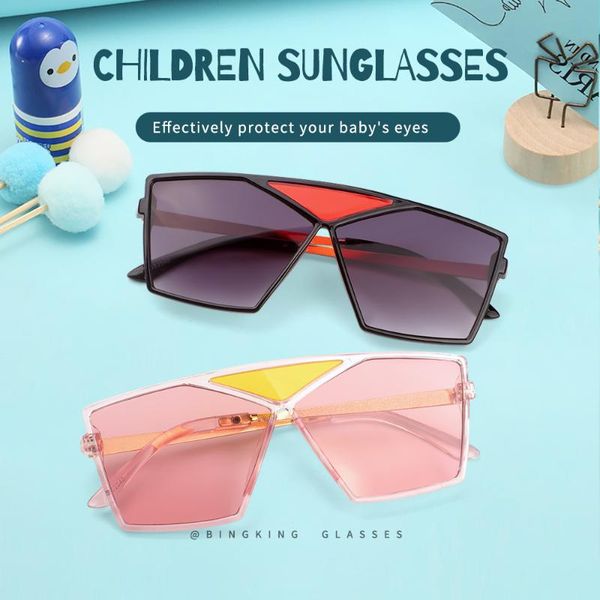 

sunglasses square metal kids children brand designer shades girls boys vintage gradient sun glasses uv400 gafas, White;black