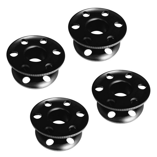 

4 шт алюминиевый сплав пустой finger reel wreck дайвинг tech spool - черный