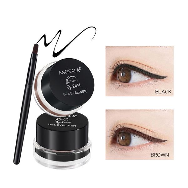 

waterproof eyeliner gel eyeliner cream with brush makeup cosmetic black waterproof eye liner