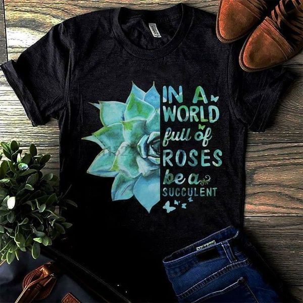 

в мире, полном rosses be a сочной ladies t-shirt black cotton s-3xl