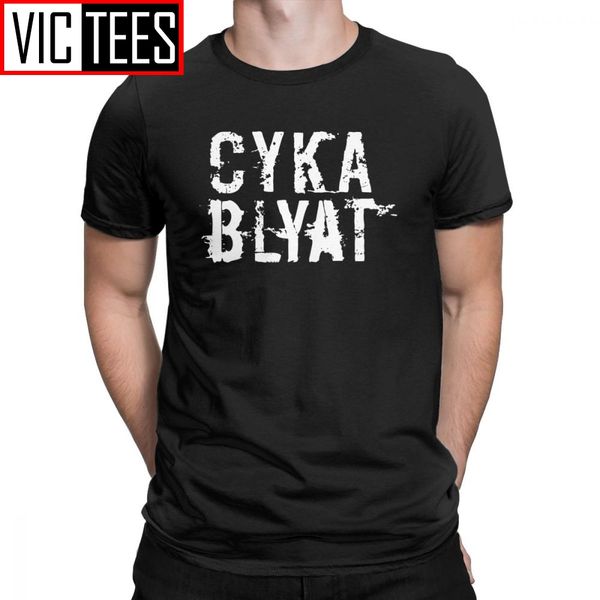 

men cyka blyat gaming memes t shirt russian cotton vintage short sleeve harajuku tee shirt t-shirt