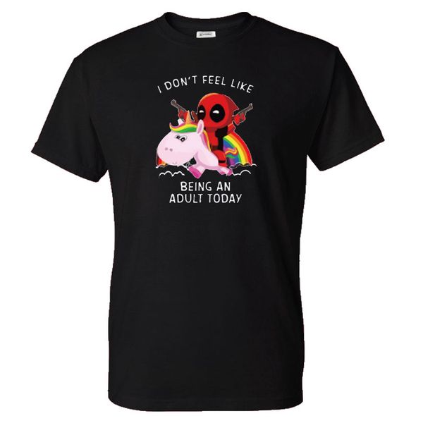 

2019 t-shirt deadpool t shirt casual short male unicorn cool men clothes streetwear hombre harajuku loose top