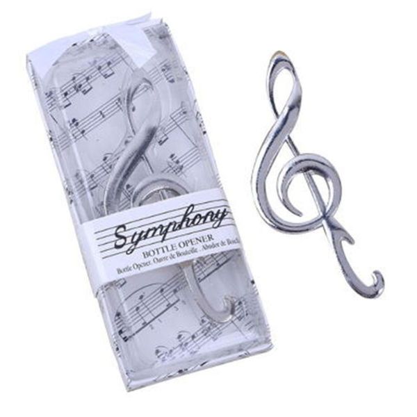 

wedding decoration creative birthday wedding stainless steel music note bottle opener beer opener gift with retail box