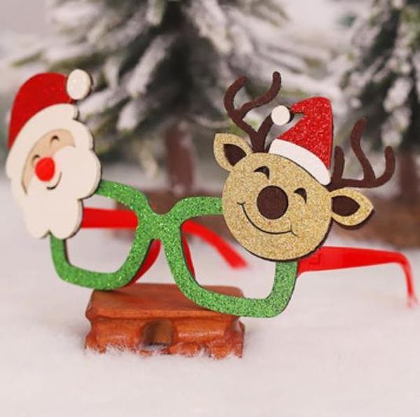 

new christmas decoration glasses supplies cartoon old man christmas tree glitter decorative glasses children s holiday party creative gifts