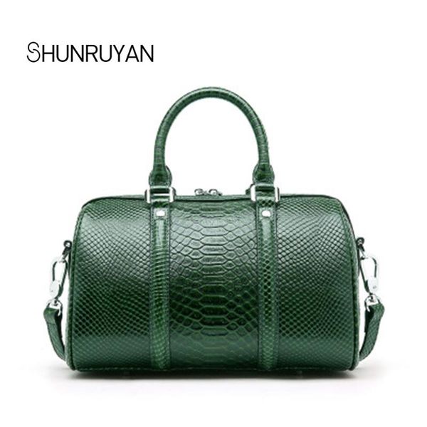 

shunruyan 2020 women for bag brand design genuine leather casual tote handbag shoulder bags serpentine zipper bag
