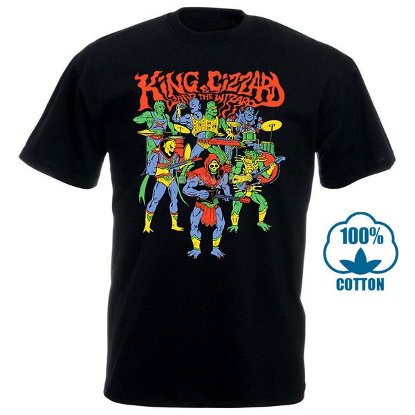 

king gizzard and the lizard wizard men's black tees shirt clothing