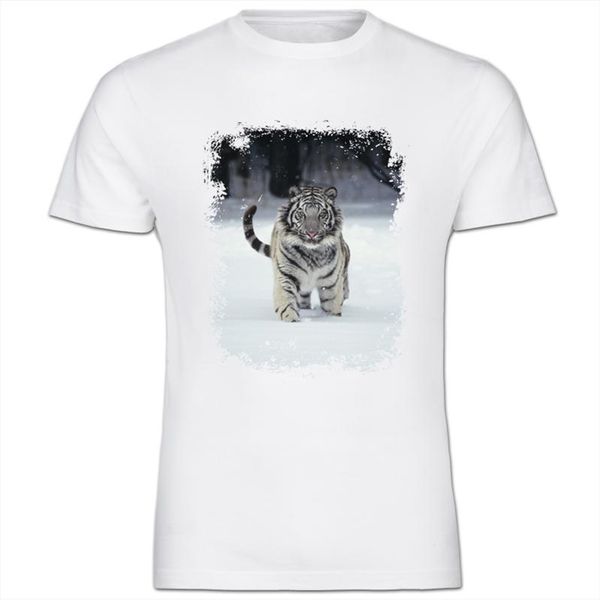 

новая 2019 мужчина мода белого тигр mens cotton t-shirt горячей tee shirt