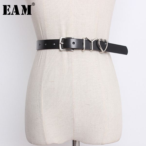 

eam] pu leather black metal letter long широкий пояс личность женщины нового способа tide все матча весна осень 2020 1y865, Black;brown