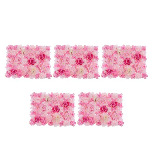 

5pcs artificial rose hydrangea flower wall panels decor 60 x 40cm