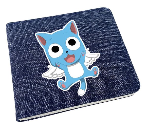 

anime fairy tail men short bi-fold blue wallet zipper women coin purse id/ holder, Red;black