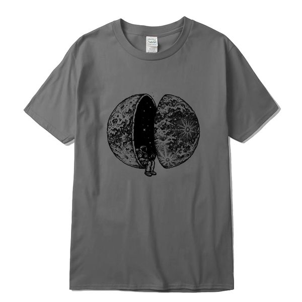

men's t-shirt 100% loose style new design moon printed men t shirt casual short sleeve o-neck knitted mens tshirt tee shirt