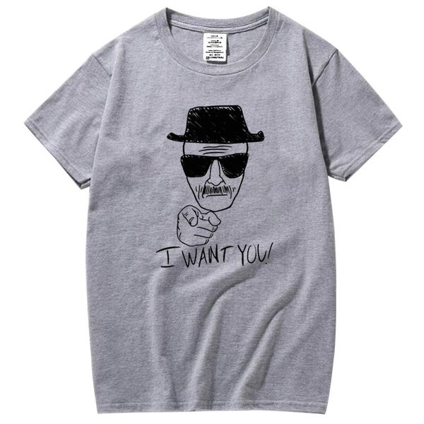 

xin yi men's short sleeve100% cotton breaking bad men t-shirt casual heisenberg print tshirt cool t-shirt male tee
