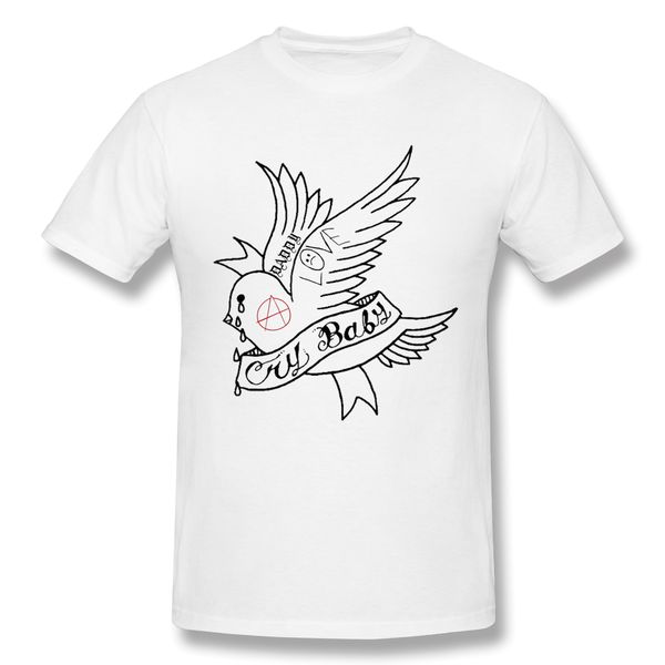 

lil peep t-shirts humorous cotton tees crybaby logo tattooed t shirts round collar clothing plus size ing
