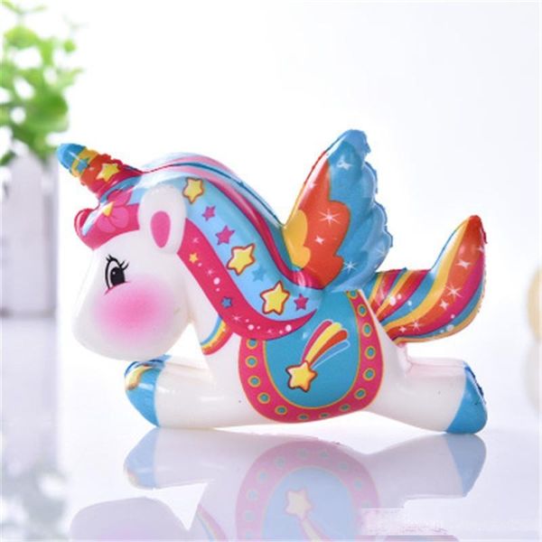 

9 style colorful unicorn squishy horse slow rising squeeze toys decompression phone charms straps christmas gift party decoration