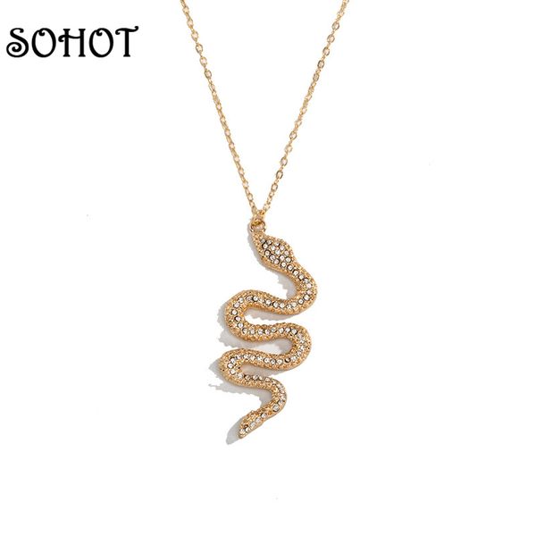 

sonew animal snake dangle women pendant necklace minimalist style alloy trendy female birthday jewelry bijoux gift, Silver
