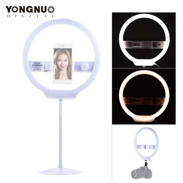 

yongnuo yn128 сеого ring light camera photo studio phone 128 led ring light 3200-5500k фотографии диммируемых лампы ringlight