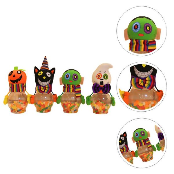 

gift wrap 4pcs halloween candy jar sweets storage container party favors holder
