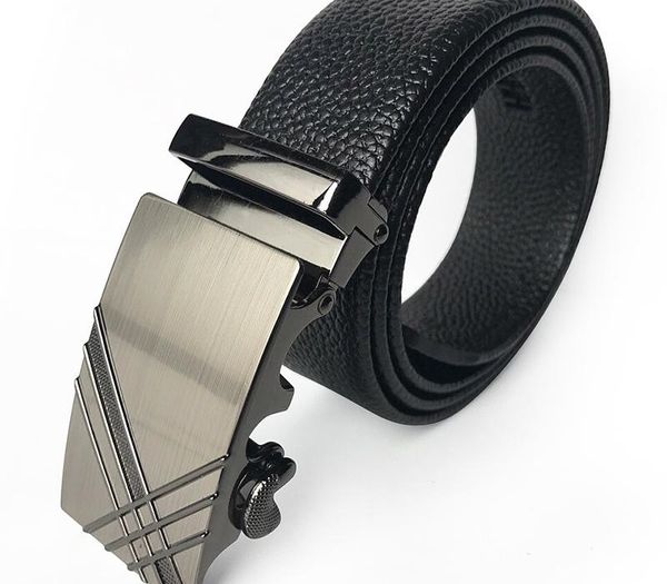 

airgracias classic automatic buckle belt male leather strap belts for men belt black belts 110-130cm y200520, Black;brown