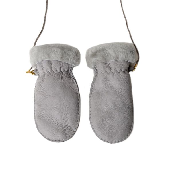 Kinderhandschuhe Pelzlederhandschuhe Schaffellpelzhandschuhe Kinderhandschuhe Winter warme Kinder/Mädchen/Jungen