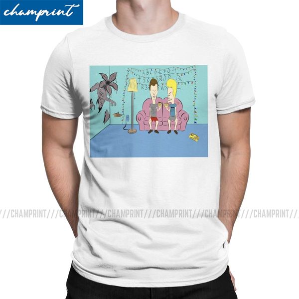 

men's stranger beavis and butthead t shirt 90s funny music cartoon bb cotton clothes novelty crewneck tee shirt t-shirts