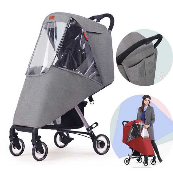 

baby stroller rain cover transparent weather shield full-cover shield windows strollers breathable design stroller accessories